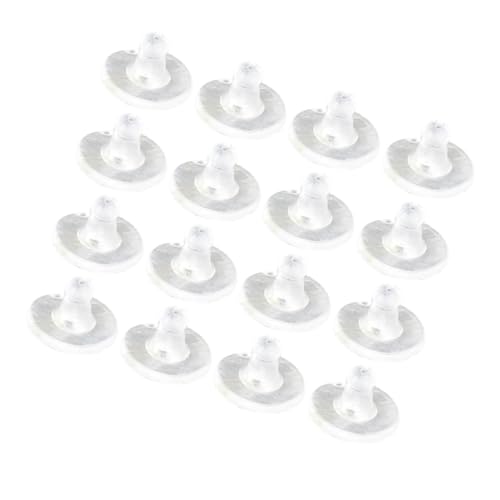 Veemoon 50 Stück Kleine Transparente Silikon Ohrringstopper Rutschfeste Ohrstecker Verschlüsse Hypoallergen Langlebig für DIY Schmuckherstellung und Sicheren Halt im Alltag von Veemoon