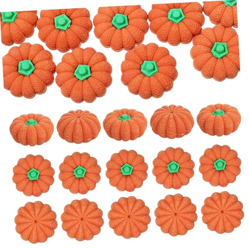 Veemoon 50 Stück Kürbis Radiergummi nehmen Mini gut Schule winzig farbig neuartige Radiergummis Halloween-Partygeschenke Halloween-Radiergummis Goodie-Bag-Füller Orange von Veemoon