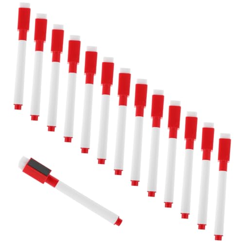 Veemoon 50 Stück Magnetische Whiteboard Marker mit Radiergummikappe Rote Spitze für Schule und Büro Leicht Abwischbar Vielseitige Anwendung Präzises Schreiben von Veemoon