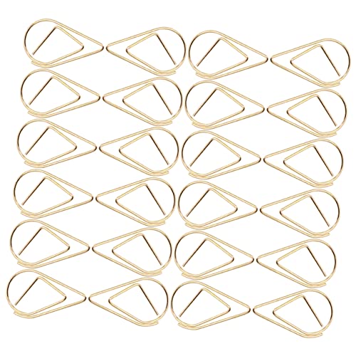 Veemoon 50 Stück Metall Büroklammern Mini Paper Clips Gold für Dokumente Notizen und Fotos Langlebige Bürobedarf Kreative Büroklammern für Täglichen Einsatz von Veemoon