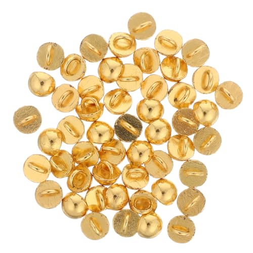 Veemoon 50 Stück Mini -metallfußknöpfe Pilzgewölbte Knöpfe Antiquierte Bronze -nähtasten Metallknöpfe Kuppelnähteknöpfe Minipuppenknöpfe Kleine Knöpfe Zum Basteln Golden Zinklegierung von Veemoon