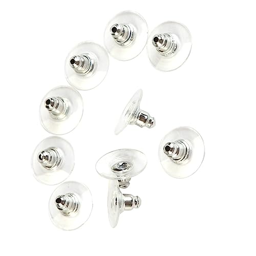 Veemoon 50 Stück Ohrstecker Verschlüsse aus Metall mit Kunststoffpad Langlebig und Leicht Ergonomisch Gestaltet für Komfortable Anwendung als Schmuckzubehör in Weiß K Veemoon 50 Stück Ohrstecker Verschlüsse aus Metall mit Kunststoffpad Langlebig und Leicht Ergonomisch Gestaltet für Komfortable Anwendung als Schmuckzubehör in Weiß K von Veemoon
