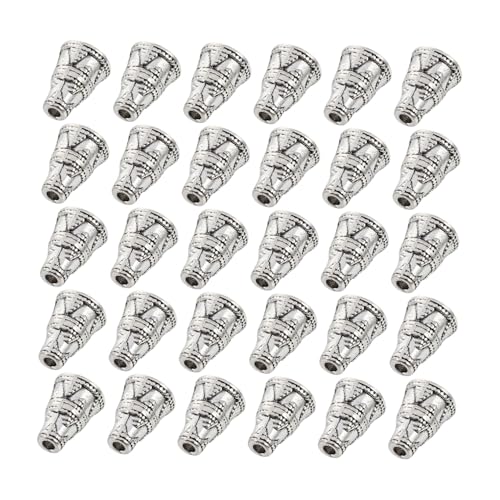 Veemoon 50 Stück Pagodenform Perlenkappen aus Legierung Schmuckzubehör für DIY Armbänder Halsketten Vintage blumenmuster Spacer Perlen für Kreative Schmuckherstellung Veemoon 50 Stück Pagodenform Perlenkappen aus Legierung Schmuckzubehör für DIY Armbänder Halsketten Vintage blumenmuster Spacer Perlen für Kreative Schmuckherstellung von Veemoon