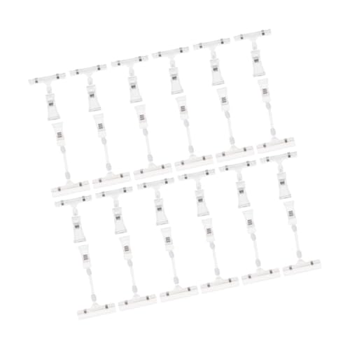 Veemoon 50 Stück Rotierbare Preisschilder Clips Preisetiketten Halter für Supermärkte Doppelseitige Schilderclips für Preisdisplay Robustes Design von Veemoon