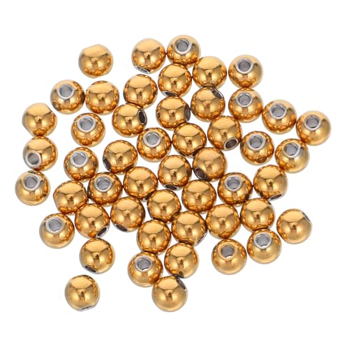 Veemoon 50 Stück Runde Metallperlen für Diy Schmuckherstellung Langlebige und Verschleißfeste Perlen mit Loch für Armbänder und Vielseitig Einsetzbar Veemoon 50 Stück Runde Metallperlen für Diy Schmuckherstellung Langlebige und Verschleißfeste Perlen mit Loch für Armbänder und Vielseitig Einsetzbar von Veemoon