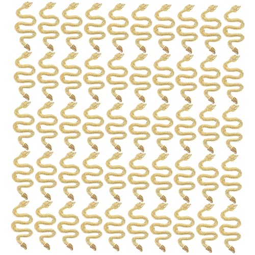 Veemoon 50 Stück Snake Nail Charms Retro Metall Schlange Nagelverzierungen für DIY Nail Art Goldene Nagelschmuck Dekorationen Veemoon 50 Stück Snake Nail Charms Retro Metall Schlange Nagelverzierungen für DIY Nail Art Goldene Nagelschmuck Dekorationen von Veemoon