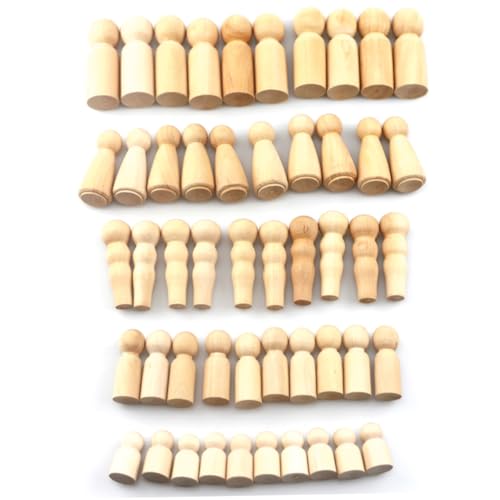 Veemoon 50 Stück Teiliges DIY Holzfiguren zum Bemalen Teilige Puppenfamilie aus Holz Kreative Holzpuppen Bastelset für Pädagogisches Malspielzeug Glatte Oberfläche Langlebig und Leicht Veemoon 50 Stück Teiliges DIY Holzfiguren zum Bemalen Teilige Puppenfamilie aus Holz Kreative Holzpuppen Bastelset für Pädagogisches Malspielzeug Glatte Oberfläche Langlebig und Leicht von Veemoon