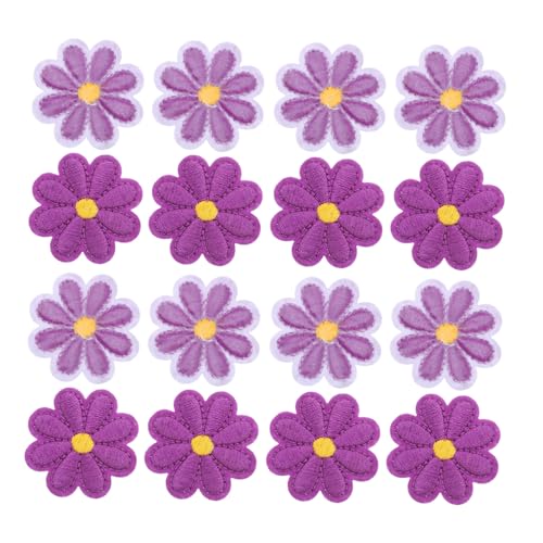 Veemoon 50 Stück Teiliges Daisy Bügelflicken mit Hochtemperaturbeständigem Hotmelt-kleber Bestickte Blumenapplikationen zum Aufbügeln für Kleidung Hüte Rucksäcke und Jeans Einfache von Veemoon