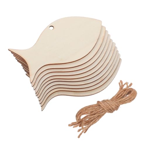 Veemoon 50 Stück Teiliges Holz Fischanhänger zum Basteln Naturbelassene Blanke Holzfische mit Robustem Hanfseil DIY Deko für Party Strand und Kreative Meeresmotive Veemoon 50 Stück Teiliges Holz Fischanhänger zum Basteln Naturbelassene Blanke Holzfische mit Robustem Hanfseil DIY Deko für Party Strand und Kreative Meeresmotive von Veemoon