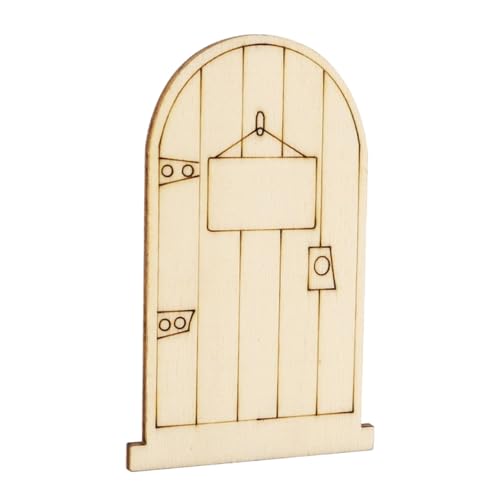Veemoon 50 Stück Teiliges Holzstücke Fairy Doors aus Hochwertigem Naturholz Unbehandelt für DIY Bastelprojekte Kreative Holzfiguren zum Bemalen und Dekorieren Langlebig und Sicher für von Veemoon