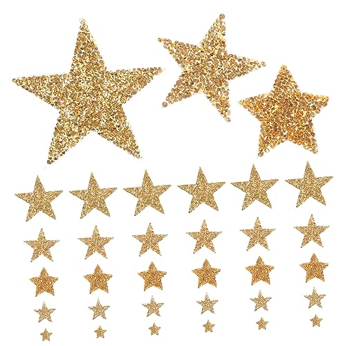 Veemoon 50 Stück Teiliges Strass Bügelbild Goldene Stern Aufnäher Selbstklebend Aufbügeln Langlebige Textilverzierung für Kleidung Taschen Schuhe DIY Reparatur Dekoration Veemoon 50 Stück Teiliges Strass Bügelbild Goldene Stern Aufnäher Selbstklebend Aufbügeln Langlebige Textilverzierung für Kleidung Taschen Schuhe DIY Reparatur Dekoration von Veemoon