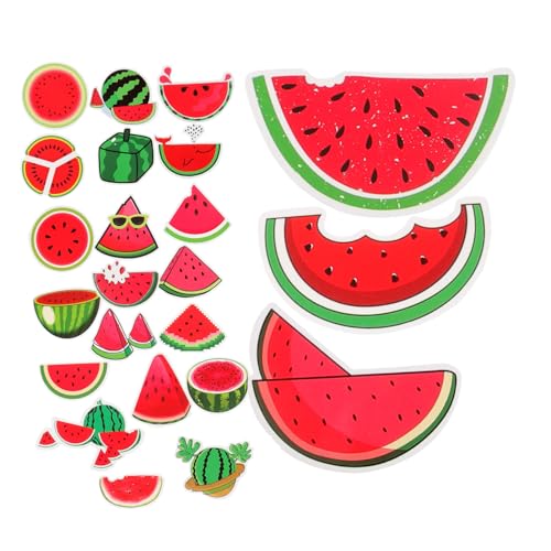 Veemoon 50 Stück Wassermelonen Aufkleber Sommer Party Dekorationen Selbstklebende Sticker für Bastelprojekte und Bulletin Boards Fade Resistent und Einfach zu Verwenden von Veemoon
