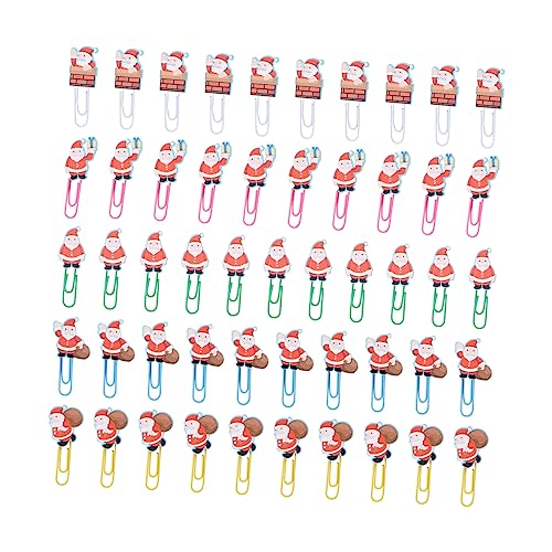 Veemoon 50 Stück Weihnachts-büroklammer Lesezeichen Weihnachtsmann Groß Weihnachtsmann Büroklammer Weihnachtsbaum-lesezeichen Papierklammern Mini-büroklammer Schreibwaren Colorful Hölzern Veemoon 50 Stück Weihnachts-büroklammer Lesezeichen Weihnachtsmann Groß Weihnachtsmann Büroklammer Weihnachtsbaum-lesezeichen Papierklammern Mini-büroklammer Schreibwaren Colorful Hölzern von Veemoon