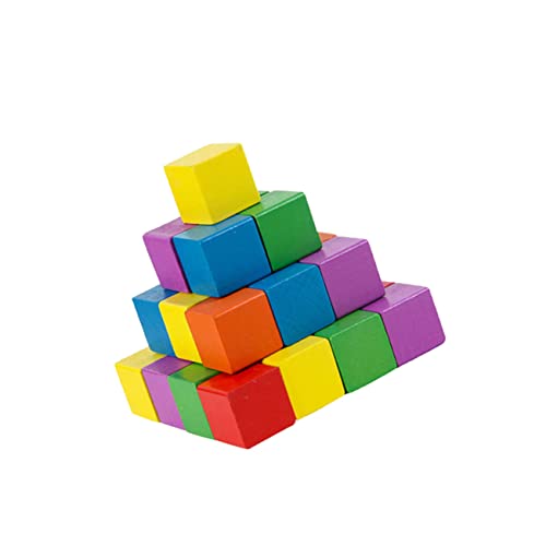 Veemoon 50 Stücke DIY Bunte Gebäude Materialien Handwerk Blöcke Platz Regenbogen Link Kleine Block Holz Veemoon 50 Stücke DIY Bunte Gebäude Materialien Handwerk Blöcke Platz Regenbogen Link Kleine Block Holz von Veemoon