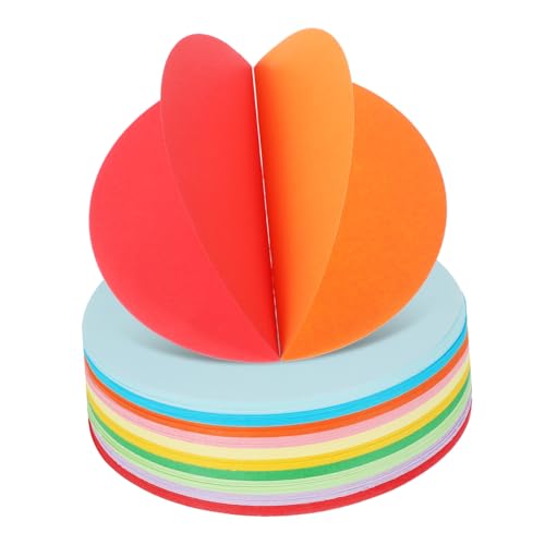 Veemoon 500 Blatt Runde Origami Papiere Pastellfarben Faltpapier für Bastelprojekte Dekorationen und Farben von Veemoon