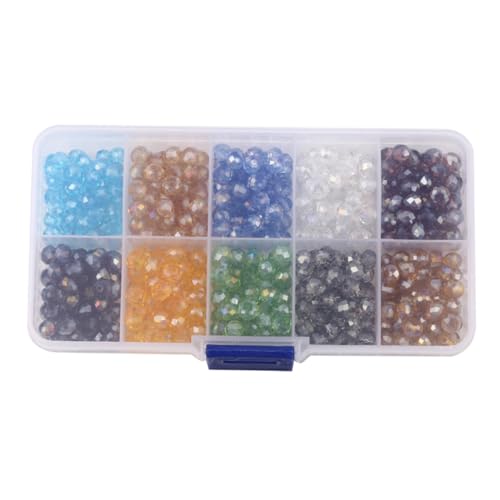 Veemoon 500 Stück Facettierte Glas Briolette Perlen Farben mit Organizerbox für Schmuckherstellung DIY Armband Halskette Basteln Zubehör Veemoon 500 Stück Facettierte Glas Briolette Perlen Farben mit Organizerbox für Schmuckherstellung DIY Armband Halskette Basteln Zubehör von Veemoon