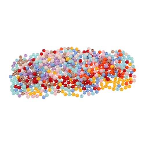 Veemoon 500 Stück Runde Farbige Acrylperlen mit Großem Leichte Farbbrillante Spacer Beads für Armbänder Halsketten Schmuckherstellung von Veemoon
