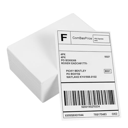 Veemoon 500 Stück Thermodruck Versandetiketten Selbstklebende für Thermodrucker für Pakete und Versand Langlebig und Leicht Ablösbar von Veemoon
