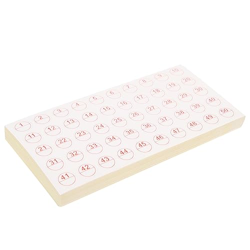 Veemoon 50Blätter Selbstklebende Etiketten DIY Aufkleber für Aufbewahrung Handschriftliche Beschriftung Nummerierte Aufkleber für Vielseitige Anwendungen von Veemoon