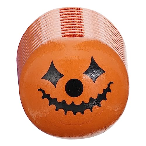 Veemoon 50Stücke Halloween Holzperlen mit Gesichtern DIY Bastelzubehör für Schmuck Armbänder Tischdeko und Kreative Projekte Hochwertigem Holz von Veemoon