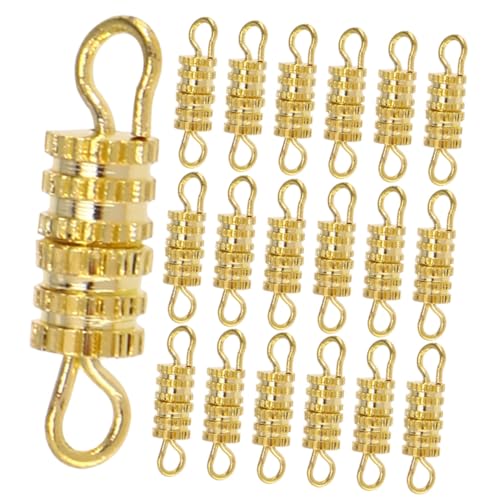 Veemoon 50Stücke Halskettenverschluss Schraubverschlüsse für Schmuck DIY Goldene Verbindungselemente für Armbänder und Halsketten für Basteln von Veemoon