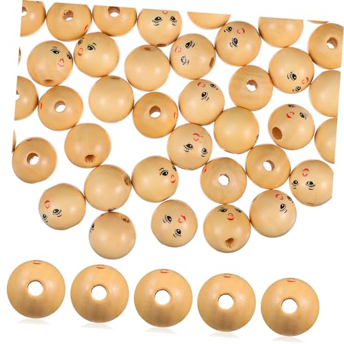 Veemoon 50Stücke Holzperlen mit Smile Face Runde Abstandsperlen zur Schmuckherstellung Vorgebohrt für Armbänder und DIY Bastelprojekte Langlebig und Vielseitig Einsetzbar Veemoon 50Stücke Holzperlen mit Smile Face Runde Abstandsperlen zur Schmuckherstellung Vorgebohrt für Armbänder und DIY Bastelprojekte Langlebig und Vielseitig Einsetzbar von Veemoon