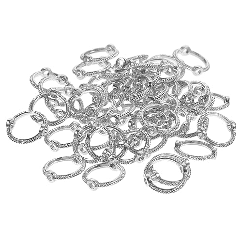 Veemoon 50Stücke Perlenrahmen für Halsketten Runder Metallperlen Verbinder Hautfreundliche und Langlebige Schmuckrahmen für DIY Bastelarbeiten für Armbänder und Ohrringe von Veemoon