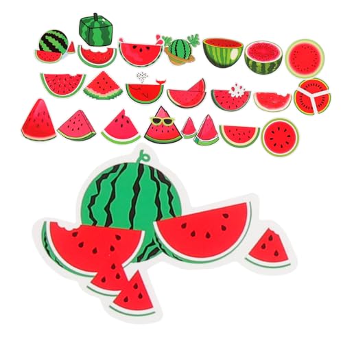 Veemoon 50Stücke Wassermelonen Aufkleber Partydekorationen Selbstklebende Wassermelonen Sticker für Geburtstagsfeiern Dekorationen mit Verschiedenen Designs von Veemoon