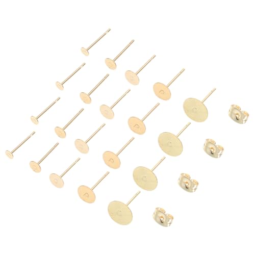 Veemoon 50er-set Zum Basteln Von Ohrringen: Flache, Runde Ohrstecker Mit Ohrringverschlüssen – Schmuckzubehör Für Die Herstellung Von Diy-schmuck Veemoon 50er-set Zum Basteln Von Ohrringen: Flache, Runde Ohrstecker Mit Ohrringverschlüssen – Schmuckzubehör Für Die Herstellung Von Diy-schmuck von Veemoon