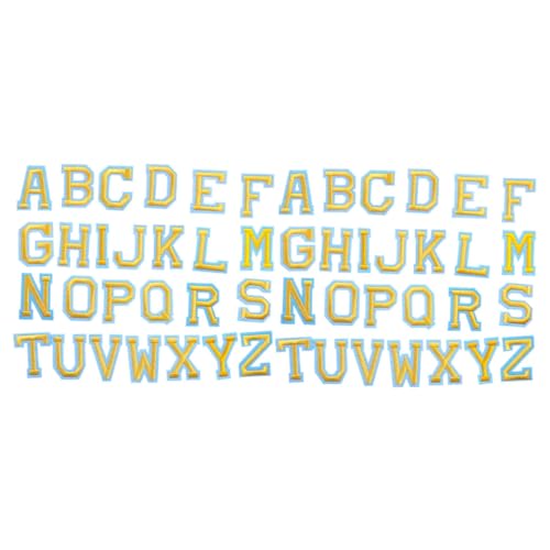 Veemoon 52Stücke Alphabet Patches zum Aufbügeln DIY Aufnäher für Kleidung Hüte Taschen und Mehr Stoffzubehör für Reparaturen und Persönliche Designs von Veemoon