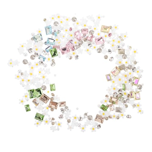 Veemoon 5Er-Pack Nail Art Perlen und Strasssteine mit Blumen Charms in Blau Gelb Grün Champagner Spitzenboden Design für Sicheren für Frühling Sommer Nageldekorationen Veemoon 5Er-Pack Nail Art Perlen und Strasssteine mit Blumen Charms in Blau Gelb Grün Champagner Spitzenboden Design für Sicheren für Frühling Sommer Nageldekorationen von Veemoon