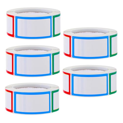Veemoon 5Rollen Leere Etikettenaufkleber für Flaschen Gewürzgläser und Vorratsdosen Klassifizierte Tags für Schule Büro und Mottopartys Selbstklebend und Vielseitig Veemoon 5Rollen Leere Etikettenaufkleber für Flaschen Gewürzgläser und Vorratsdosen Klassifizierte Tags für Schule Büro und Mottopartys Selbstklebend und Vielseitig von Veemoon