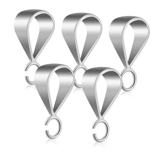 Veemoon 5Stücke Anhänger Halter Verschlüsse Hochwertige Runde Kettenringe Für Schmuckherstellung Und DIY Bastelprojekte Für Halsketten Und Armbänder von Veemoon