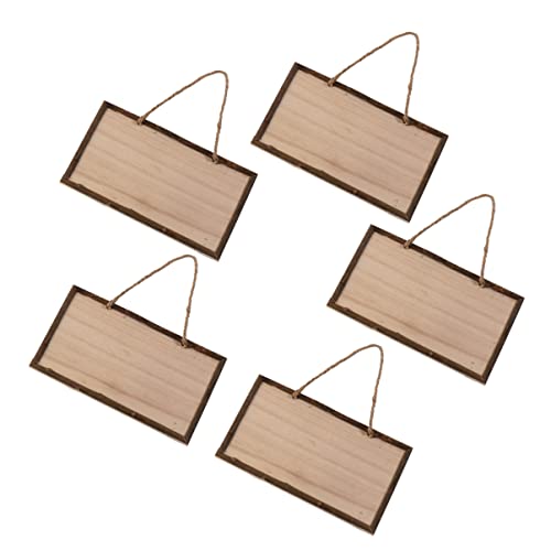 Veemoon 5Stücke DIY Holzplaketten Hängende Holzschilder Für Cafe Dekoration Blanko Holzschild Im Landhausstil Für Beschriftungen von Veemoon