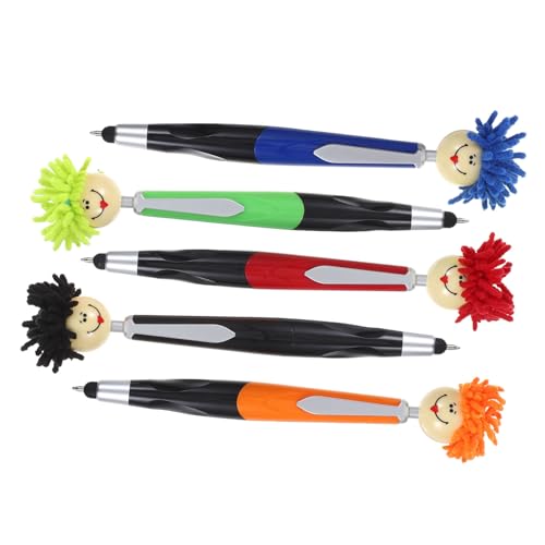 Veemoon 5Stücke Ergonomische Fuzzy Kugelschreiber mit Kreativem Design Bunte Schreibstifte für Zuhause und von Veemoon