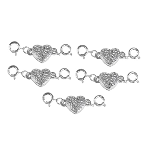 Veemoon 5Stücke Herzförmige Magnetverschluss Schnalle für DIY Schmuck und Armbänder Langlebig und Leicht zu Lagern Designs von Veemoon