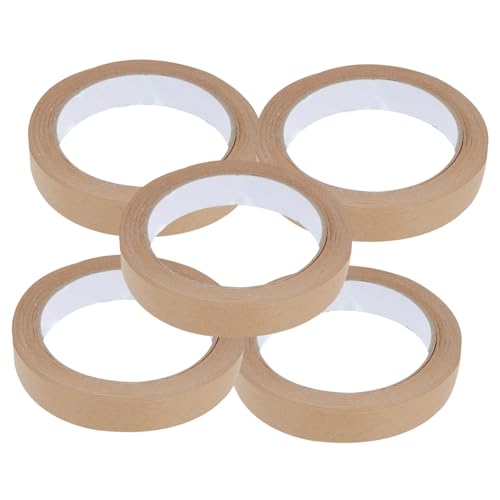 Veemoon 5Stücke Kraftpapier Klebeband Selbstklebend und Zerreißbar für Paketverpackung und DIY Projekte von Veemoon