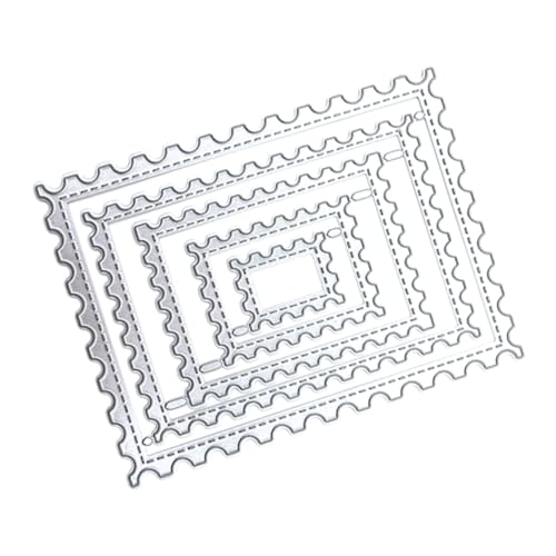 Veemoon 5Stücke Stanzformen Rechteckige Rahmen für Scrapbooking Präzise Schablonen zum Basteln DIY Karten und Alben Silberne Stanzformen für Projekte Veemoon 5Stücke Stanzformen Rechteckige Rahmen für Scrapbooking Präzise Schablonen zum Basteln DIY Karten und Alben Silberne Stanzformen für Projekte von Veemoon