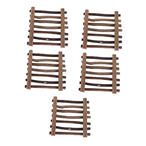 Veemoon 5Stücke Teiliges Holzstäbchen für DIY Projekte Naturmaterialien für Handwerkliche Ornamente und Dekorationen Hellbraun von Veemoon
