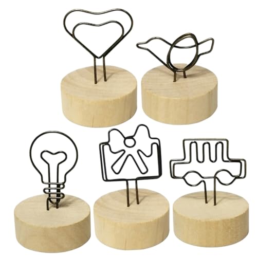 Veemoon 5Stücke Tischkartenhalter aus Kreative Memo Clips für Hochzeitstischdekoration Menükarten und Fotohalter Design mit Verschiedenen Motiven von Veemoon