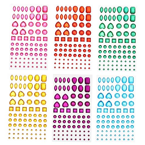 Veemoon 6 Blätter Diy-diamant-aufkleber Diamond Art Basteln Erwachsene Für Nägel Groß Selbst Diamanten Diamant-kunst-kit Bastelaufkleber Edelstein-aufkleber Strasssteine Plastik von Veemoon