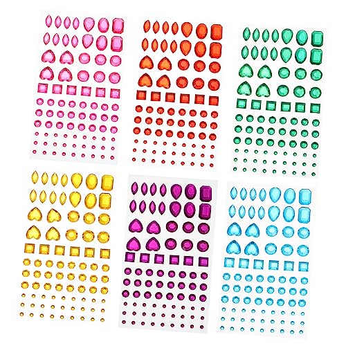 Veemoon 6 Blätter Kristall-diamant-aufkleber Strasssteine Diamant-kunst-kit Basteln Für Nägel Edelstein-aufkleber Diamanten Handwerk Erwachsene Diamond Art Groß Plastik von Veemoon