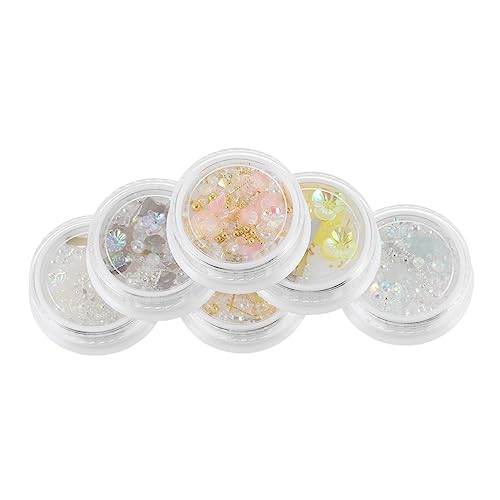Veemoon 6 Boxen Nail Art Strasssteine Farben Glänzend Schmetterling Perlen Maniküre DIY Nageldekoration für Zuhause und Profi Naildesign Veemoon 6 Boxen Nail Art Strasssteine Farben Glänzend Schmetterling Perlen Maniküre DIY Nageldekoration für Zuhause und Profi Naildesign von Veemoon