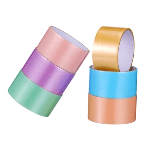 Veemoon 6 Rollen Bunte DIY Sticky Ball Klebebänder pro Vielseitig Haftendes Bastelband für Dekoration Beschriftung Codierung und Kreative Projekte von Veemoon