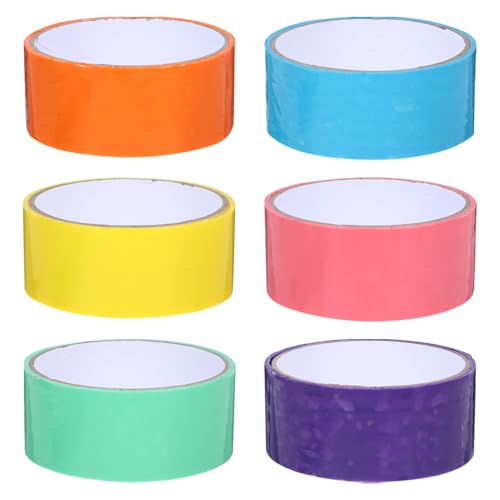 Veemoon 6 Rollen Klebeball Tape Set Multi Funktionale Klebebänder Pastellfarben für Bastelprojekte und Leicht und Handlich von Veemoon