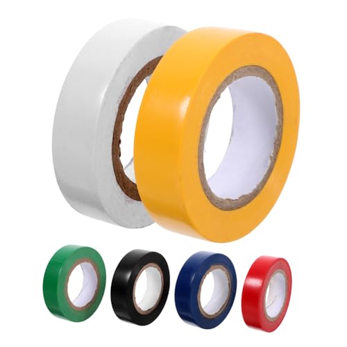 Veemoon 6 Rollen PVC Isolierband Hochtemperaturbeständiges Feuerfestes Wasserdichtes Elektrisches Klebeband für Kabelisolierung Reparatur von Veemoon