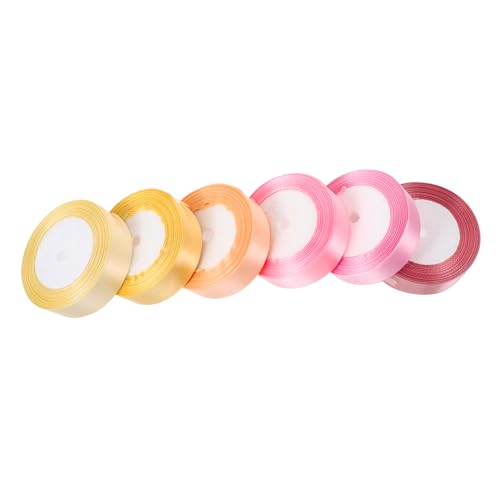 Veemoon 6 Rollen Satinband Dekoratives Geschenkband Rosa Champagner Gold für Shower Hochzeiten und DIY Dekorationen Veemoon 6 Rollen Satinband Dekoratives Geschenkband Rosa Champagner Gold für Shower Hochzeiten und DIY Dekorationen von Veemoon
