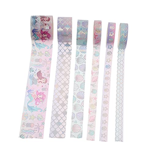 Veemoon 6 Rollen Washi Tape Dekoratives Klebeband mit Zarten Mustern Selbstklebend Ablösbar Farbenfroh für DIY Scrapbooking Tagebuch Geschenkverpackung und Bastelprojekte von Veemoon