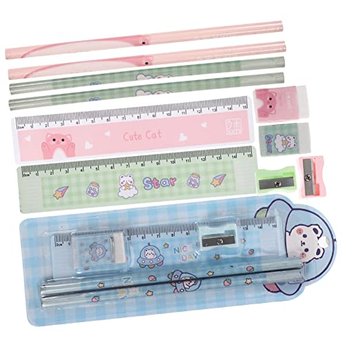 Veemoon 6 Sätze Bleistiftset mit Radiergummi Handlichem Bleistiftspitzer und Lineal Praktische Schulstationery für Zuhause Buntes Design mit Tiermotiven Langlebig und Einfach zu Benutzen Veemoon 6 Sätze Bleistiftset mit Radiergummi Handlichem Bleistiftspitzer und Lineal Praktische Schulstationery für Zuhause Buntes Design mit Tiermotiven Langlebig und Einfach zu Benutzen von Veemoon