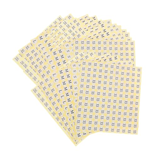Veemoon 6 Sätze Rundes Kleidergrößen Aufkleber Selbstklebend Kleidungsetiketten Xs bis Xxl Wasserbeständig Für Textilien Kunststoff Papier Vielseitig Für Einzelhandel Shirts Schuhe von Veemoon